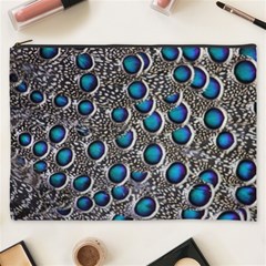 Peacock Pattern Close Up Plumage Cosmetic Bag (xxxl) by Celenk