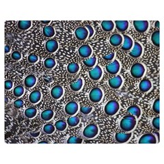 Peacock Pattern Close Up Plumage Double Sided Flano Blanket (medium) 