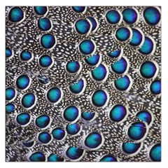 Peacock Pattern Close Up Plumage Large Satin Scarf (square) by Celenk