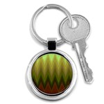 Zig Zag Chevron Classic Pattern Key Chains (Round)  Front