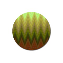 Zig Zag Chevron Classic Pattern Magnet 3  (round)