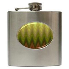 Zig Zag Chevron Classic Pattern Hip Flask (6 Oz) by Celenk