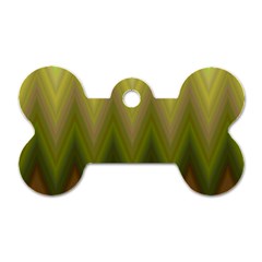 Zig Zag Chevron Classic Pattern Dog Tag Bone (one Side)