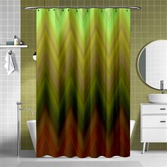 Zig Zag Chevron Classic Pattern Shower Curtain 48  X 72  (small) 