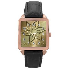 You are my star Rose Gold Leather Watch 