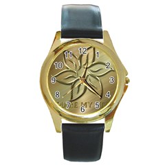 You Are My Star Round Gold Metal Watch