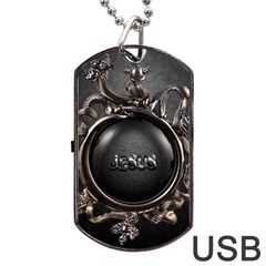 Jesus Dog Tag Usb Flash (one Side) by NSGLOBALDESIGNS2