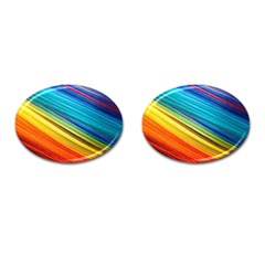 Rainbow Cufflinks (oval) by NSGLOBALDESIGNS2