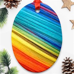 Rainbow Oval Ornament (two Sides) by NSGLOBALDESIGNS2