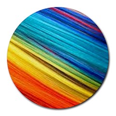 Rainbow Round Mousepads by NSGLOBALDESIGNS2