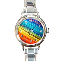 Rainbow Round Italian Charm Watch by NSGLOBALDESIGNS2