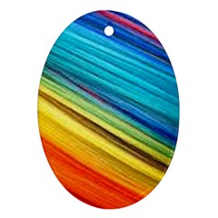 Rainbow Oval Ornament (two Sides) by NSGLOBALDESIGNS2