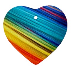 Rainbow Heart Ornament (two Sides) by NSGLOBALDESIGNS2