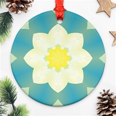 Pattern Flower Abstract Pastel Ornament (round) by Simbadda