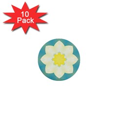 Pattern Flower Abstract Pastel 1  Mini Buttons (10 Pack)  by Simbadda