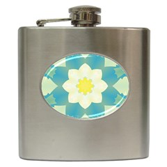 Pattern Flower Abstract Pastel Hip Flask (6 Oz) by Simbadda