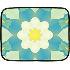 Pattern Flower Abstract Pastel Double Sided Fleece Blanket (mini)  by Simbadda