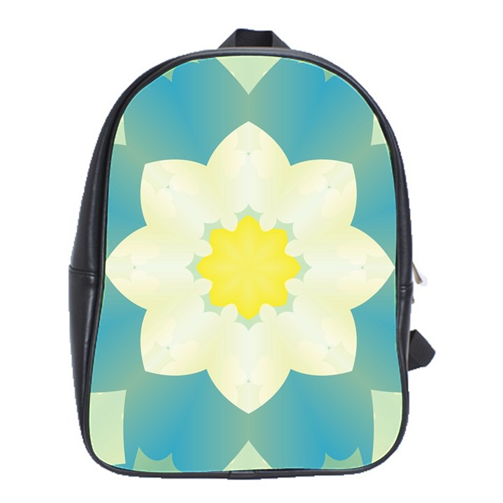 Pattern Flower Abstract Pastel School Bag (Large)