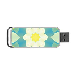 Pattern Flower Abstract Pastel Portable Usb Flash (one Side) by Simbadda