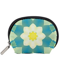 Pattern Flower Abstract Pastel Accessory Pouch (small) by Simbadda