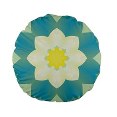 Pattern Flower Abstract Pastel Standard 15  Premium Flano Round Cushions by Simbadda