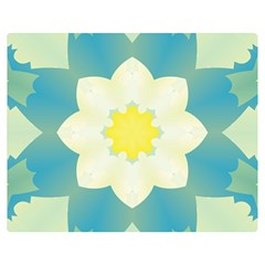 Pattern Flower Abstract Pastel Double Sided Flano Blanket (medium)  by Simbadda