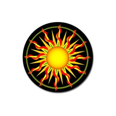 Mandala Sun Graphic Design Magnet 3  (round) by Simbadda