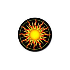 Mandala Sun Graphic Design Golf Ball Marker by Simbadda