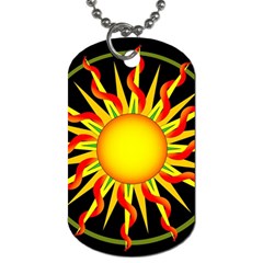 Mandala Sun Graphic Design Dog Tag (two Sides) by Simbadda