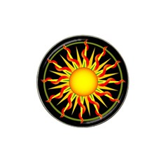 Mandala Sun Graphic Design Hat Clip Ball Marker (10 Pack) by Simbadda