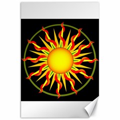 Mandala Sun Graphic Design Canvas 20  X 30  by Simbadda