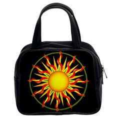 Mandala Sun Graphic Design Classic Handbag (two Sides) by Simbadda