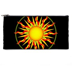 Mandala Sun Graphic Design Pencil Cases by Simbadda