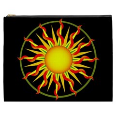 Mandala Sun Graphic Design Cosmetic Bag (xxxl) by Simbadda