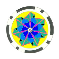 Mandala Wheel Pattern Ornament Poker Chip Card Guard by Simbadda