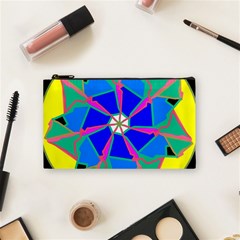 Mandala Wheel Pattern Ornament Cosmetic Bag (small) by Simbadda