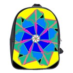 Mandala Wheel Pattern Ornament School Bag (Large) Front