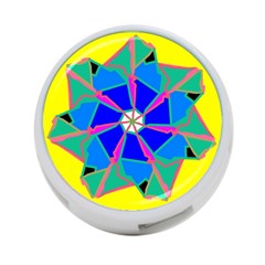 Mandala Wheel Pattern Ornament 4-port Usb Hub (one Side) by Simbadda