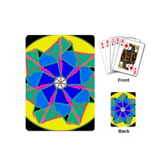 Mandala Wheel Pattern Ornament Playing Cards (mini) by Simbadda