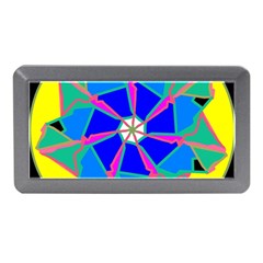 Mandala Wheel Pattern Ornament Memory Card Reader (mini) by Simbadda