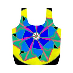 Mandala Wheel Pattern Ornament Full Print Recycle Bag (m) by Simbadda