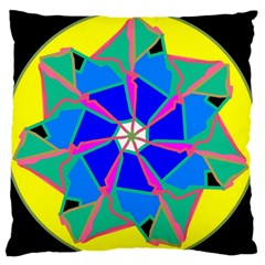 Mandala Wheel Pattern Ornament Standard Flano Cushion Case (one Side) by Simbadda