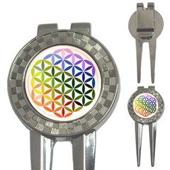 Mandala Rainbow Colorful Reiki 3-in-1 Golf Divots by Simbadda