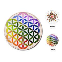 Mandala Rainbow Colorful Reiki Playing Cards (round) by Simbadda