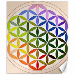 Mandala Rainbow Colorful Reiki Canvas 20  X 24 