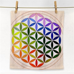 Mandala Rainbow Colorful Reiki Face Towel by Simbadda