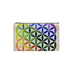 Mandala Rainbow Colorful Reiki Cosmetic Bag (small) by Simbadda