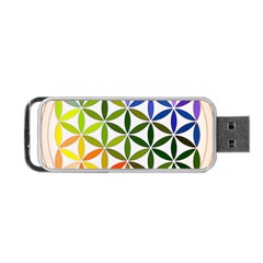 Mandala Rainbow Colorful Reiki Portable Usb Flash (one Side) by Simbadda