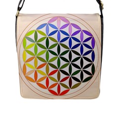 Mandala Rainbow Colorful Reiki Flap Closure Messenger Bag (l) by Simbadda