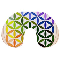 Mandala Rainbow Colorful Reiki Travel Neck Pillows by Simbadda